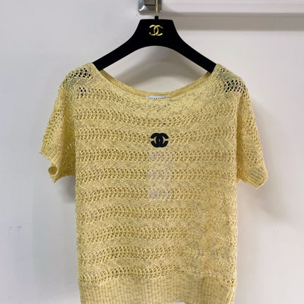 CHANEL 26S SHORT-SLEEVE KNIT TOP STYLE 1089