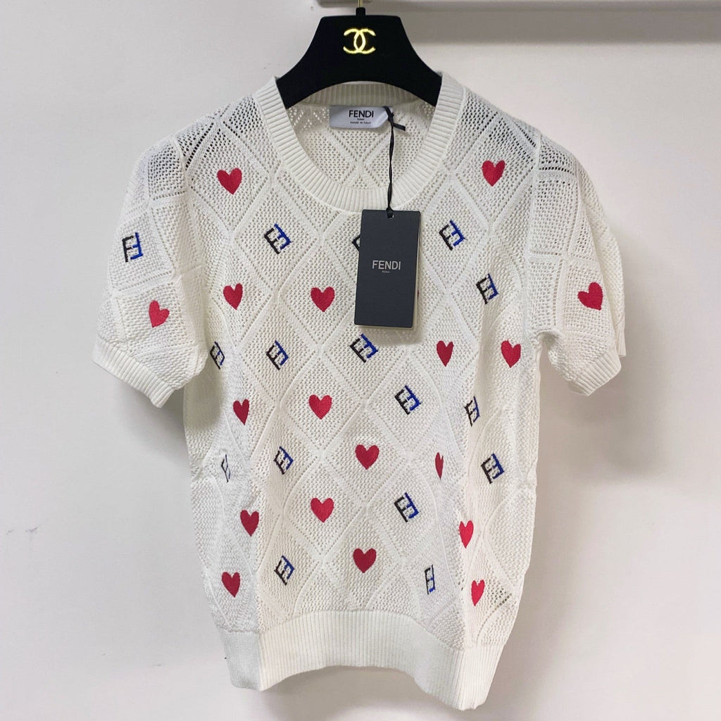 FENDI 26S KNIT SHORT SLEEVE KNIT TOP 030
