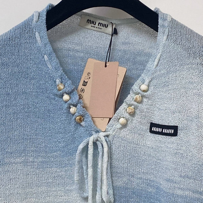 MIUMIU 26S SHORT-SLEEVED SWEATER STYLE 1131