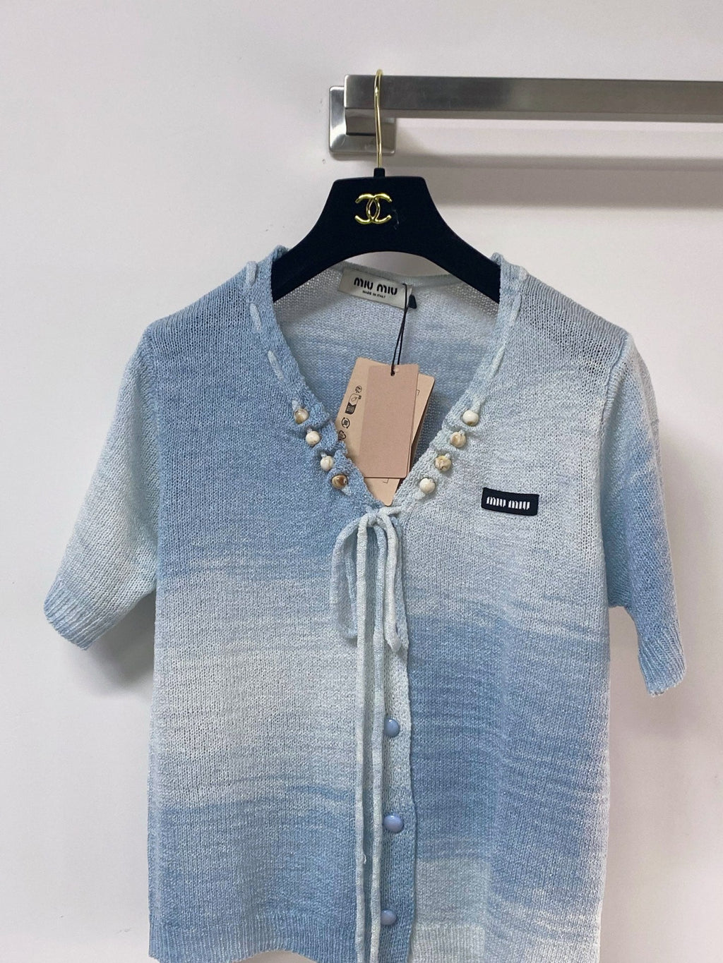 MIUMIU 26S SHORT-SLEEVED SWEATER STYLE 1131