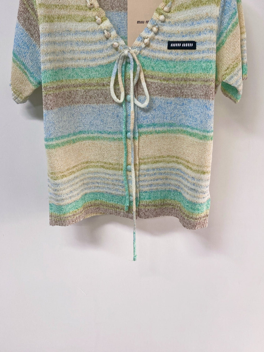 MIUMIU 26S SHORT-SLEEVED SWEATER STYLE 1130