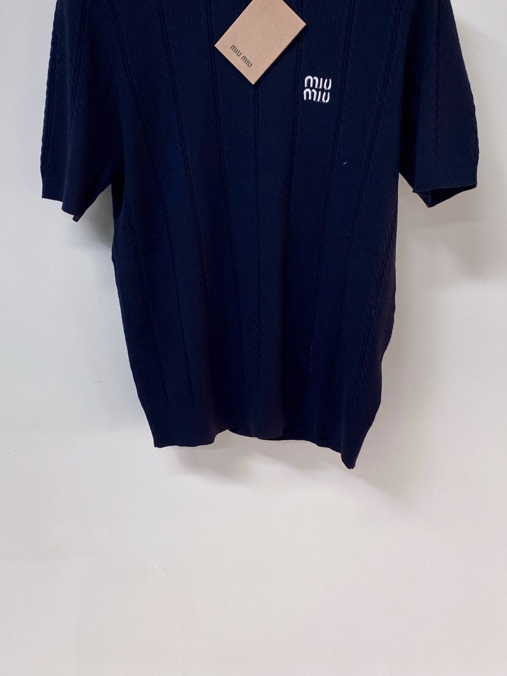 MIUMIU 26S SHORT-SLEEVED SWEATER STYLE 1121