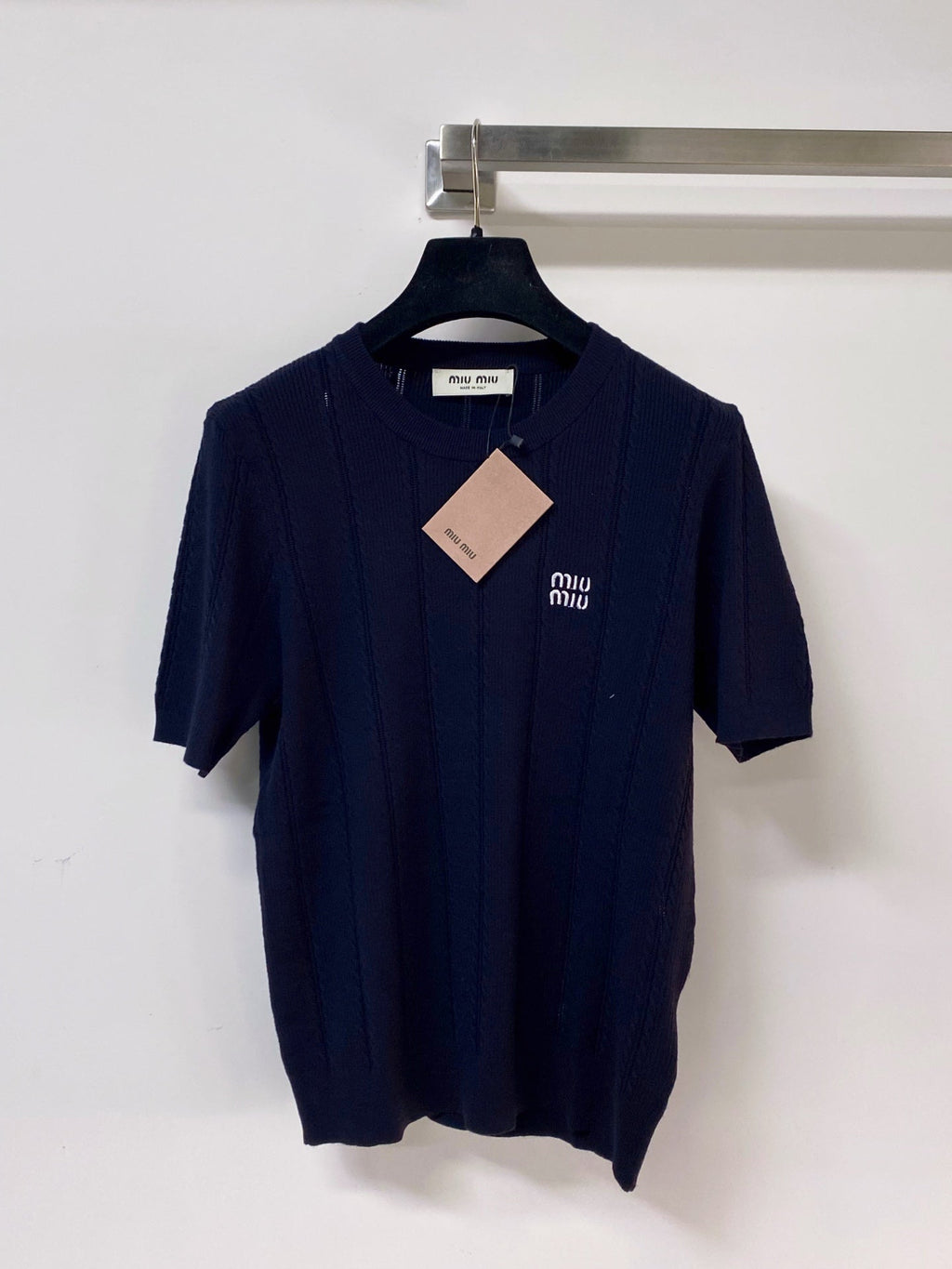 MIUMIU 26S SHORT-SLEEVED SWEATER STYLE 1121