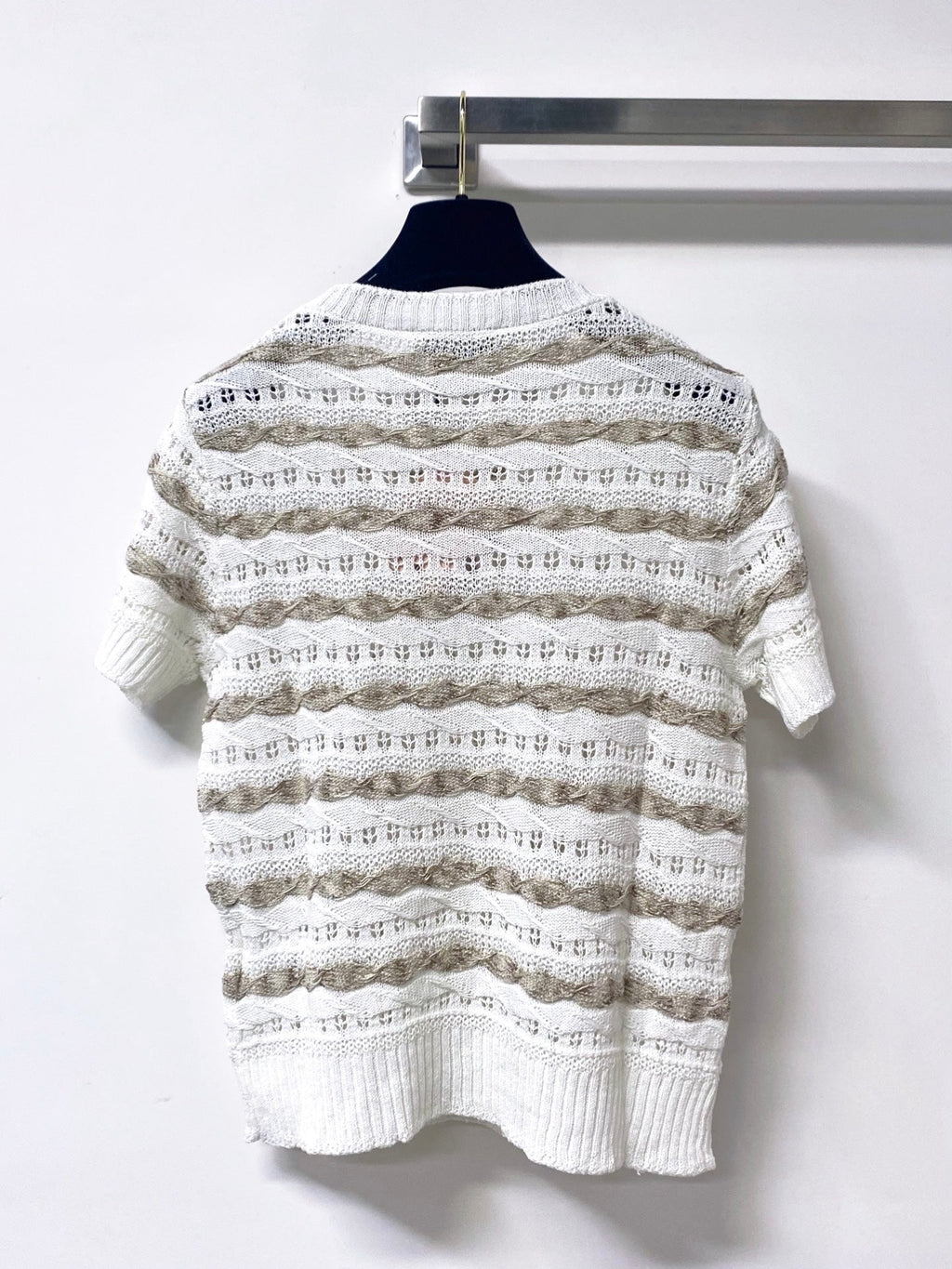 MIUMIU 26S SHORT-SLEEVED SWEATER STYLE 1045