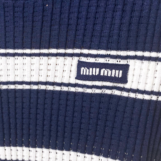 MIUMIU 26S SHORT-SLEEVED SWEATER STYLE 1058