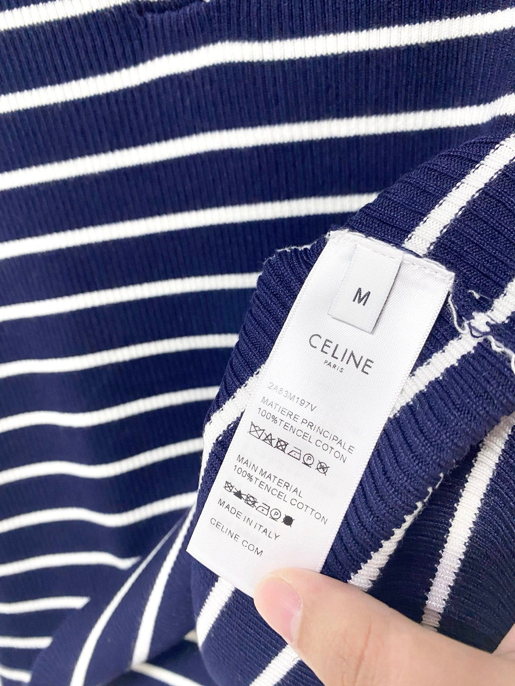 CELINE 26S STRIPED SHORT-SLEEVE POLO SHIRT 490
