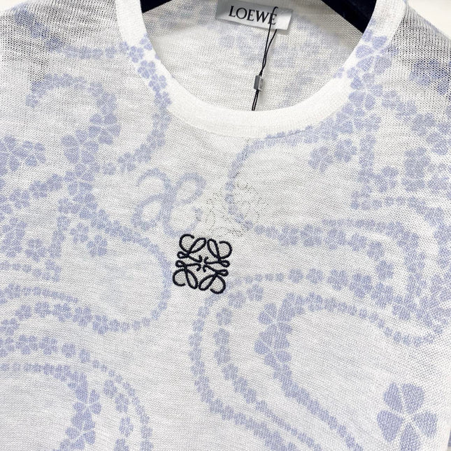 LOEWE 26S SHORT SLEEVE PRINTED KNIT TOP 519