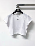 CHANEL 26S CROPPED SHORT-SLEEVED KNIT TOP STYLE 1222