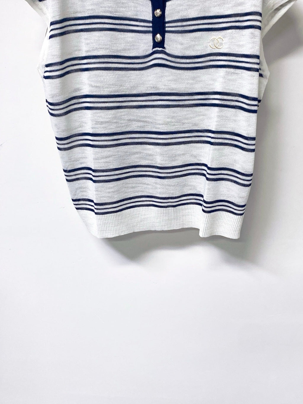 CHANEL 26S SHORT-SLEEVED KNIT POLO SHIRT STYLE 1178