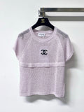 CHANEL 26S SHORT-SLEEVED KNIT SHIRT STYLE 1180