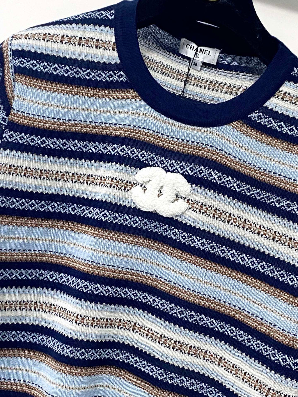 CHANEL 26S SHORT-SLEEVED KNIT SHIRT STYLE 1182