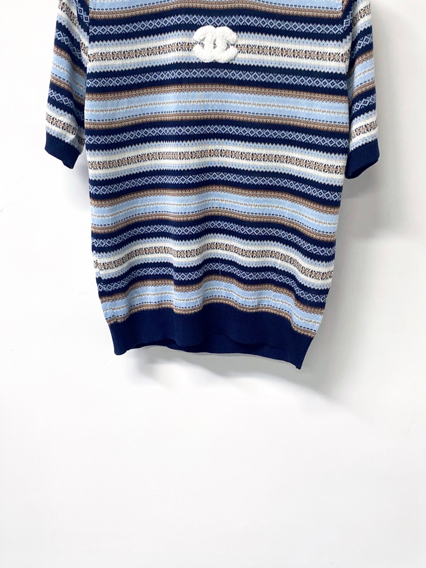 CHANEL 26S SHORT-SLEEVED KNIT SHIRT STYLE 1182