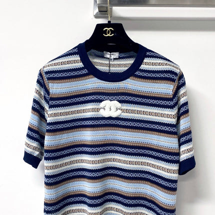 CHANEL 26S SHORT-SLEEVED KNIT SHIRT STYLE 1182