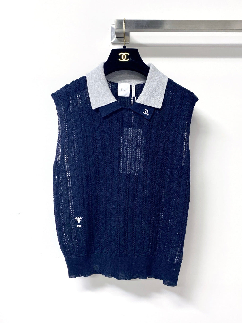 DIOR 26S SLEEVELESS KNIT POLO SHIRT 1287