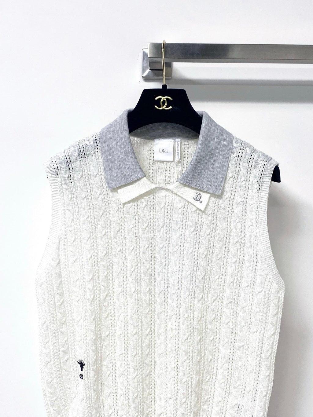 DIOR 26S SLEEVELESS KNIT POLO SHIRT 1286