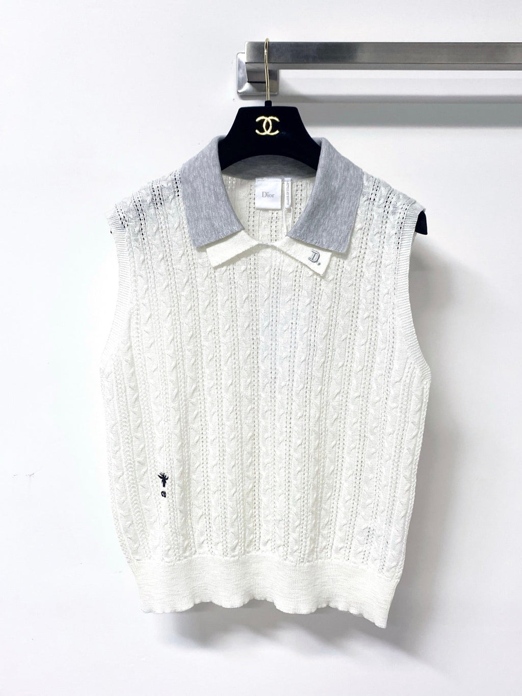 DIOR 26S SLEEVELESS KNIT POLO SHIRT 1286