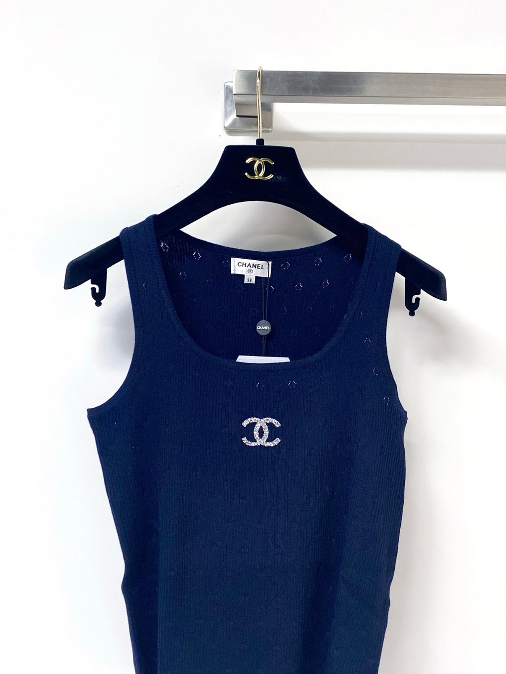 CHANEL 26S KNITTED SLEEVELESS TOP STYLE 1175