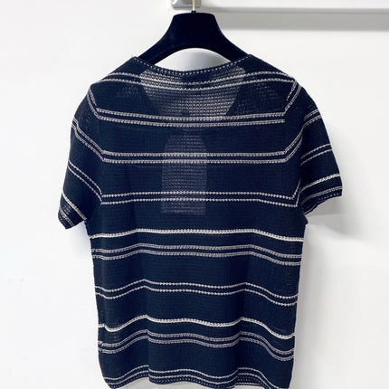 CHANEL 26S SHORT-SLEEVE KNIT TOP STYLE 1131