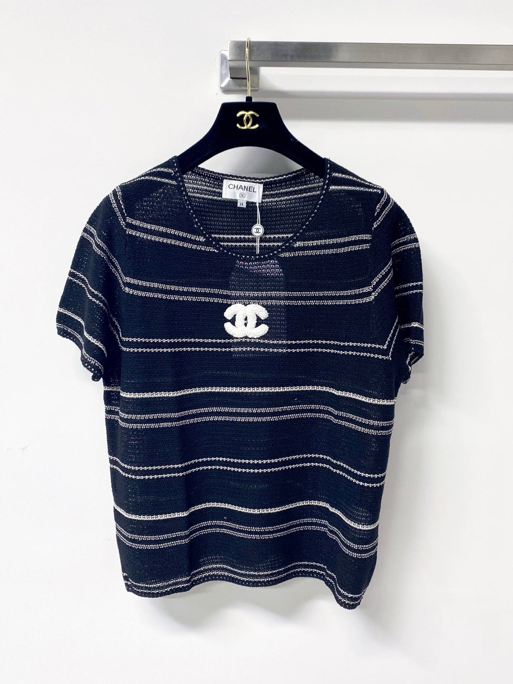CHANEL 26S SHORT-SLEEVE KNIT TOP STYLE 1131