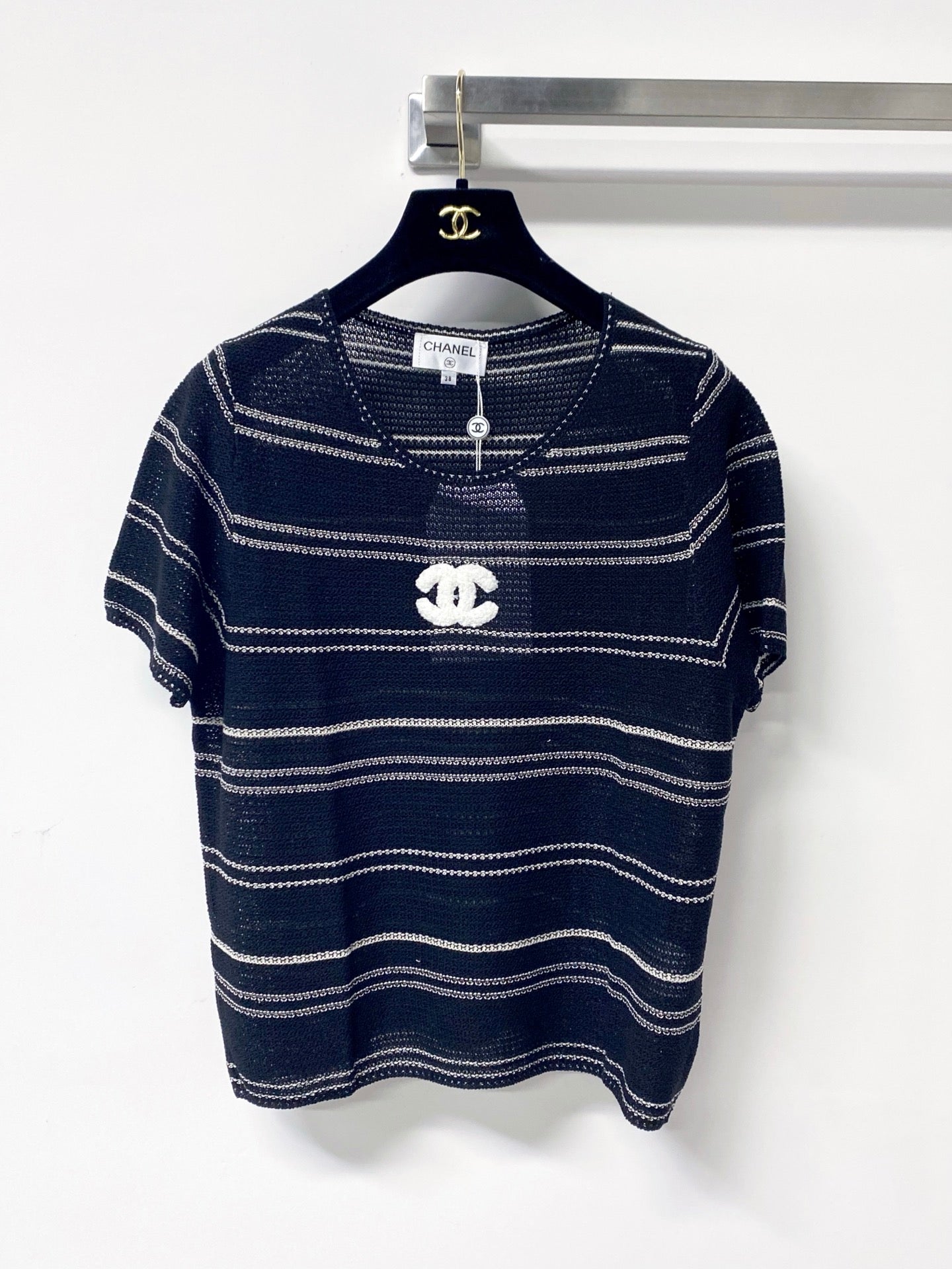 CHANEL 26S SHORT-SLEEVE KNIT TOP STYLE 1131