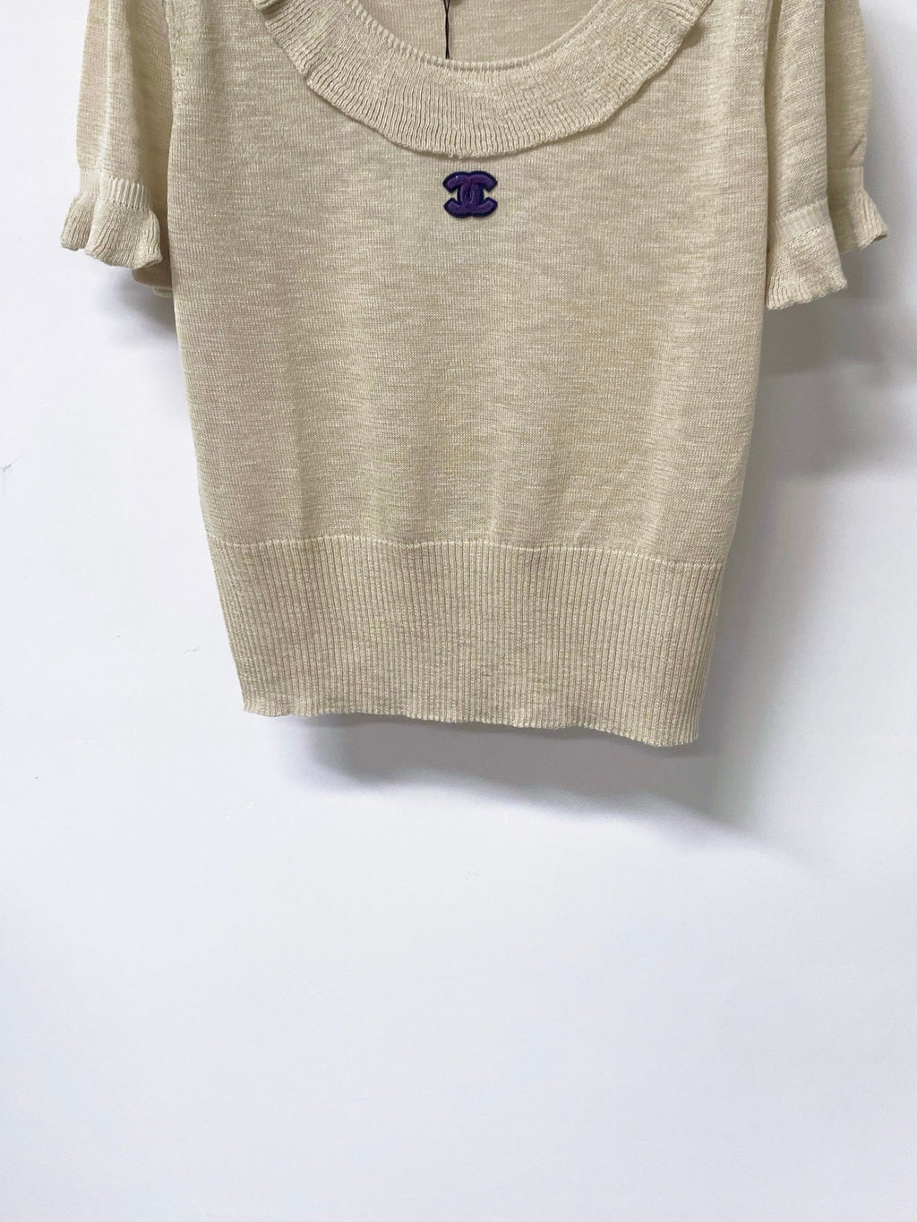 CHANEL 26S SLEEVELESS POLO KNIT TOP STYLE 1141