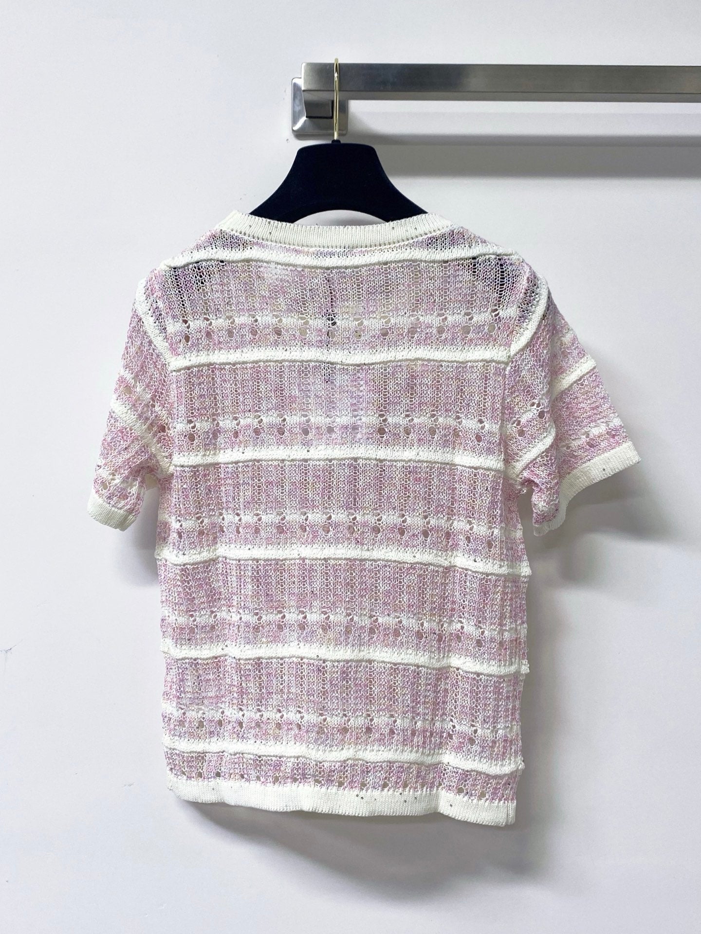 CHANEL 26S SHORT-SLEEVE KNIT TOP STYLE 1144