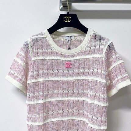 CHANEL 26S SHORT-SLEEVE KNIT TOP STYLE 1144