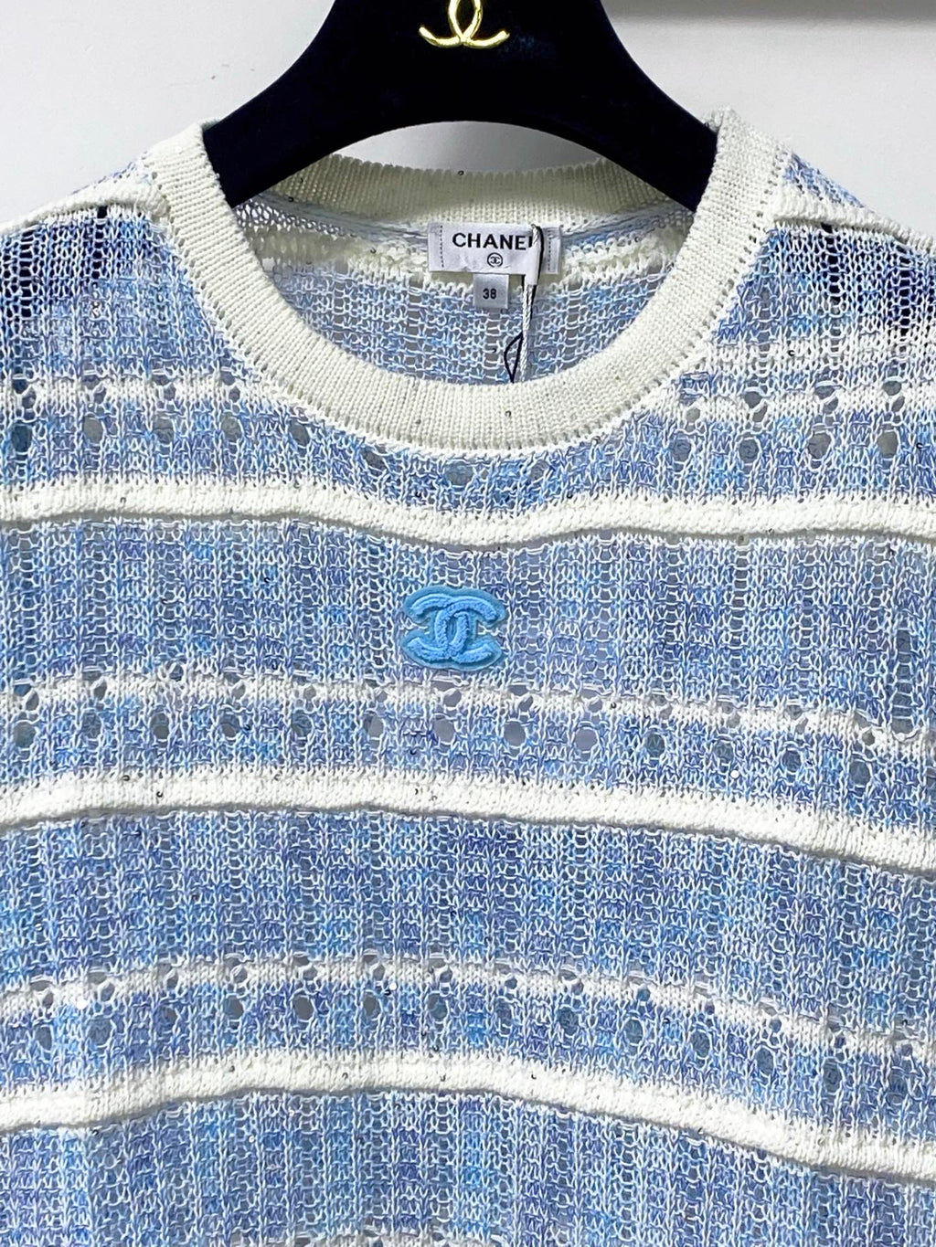 CHANEL 26S SHORT-SLEEVE KNIT TOP STYLE 1143