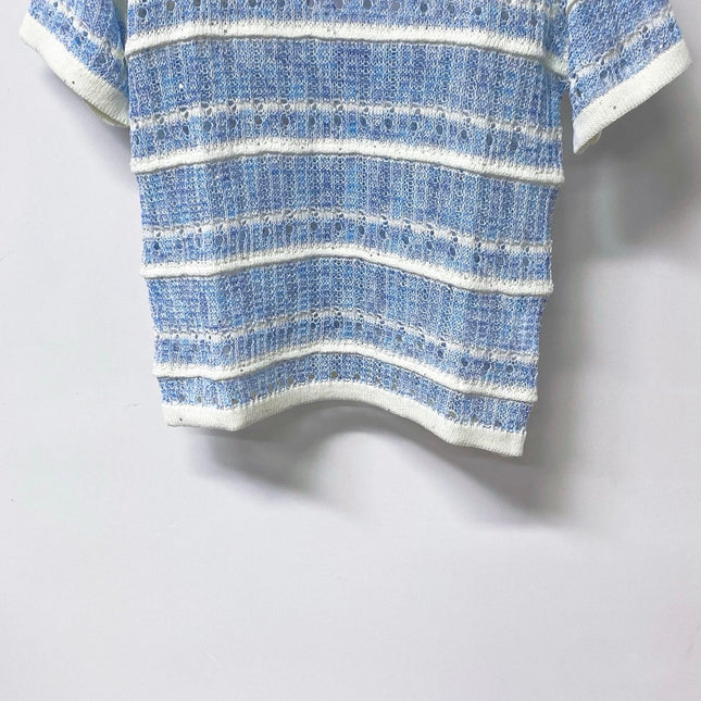 CHANEL 26S SHORT-SLEEVE KNIT TOP STYLE 1143