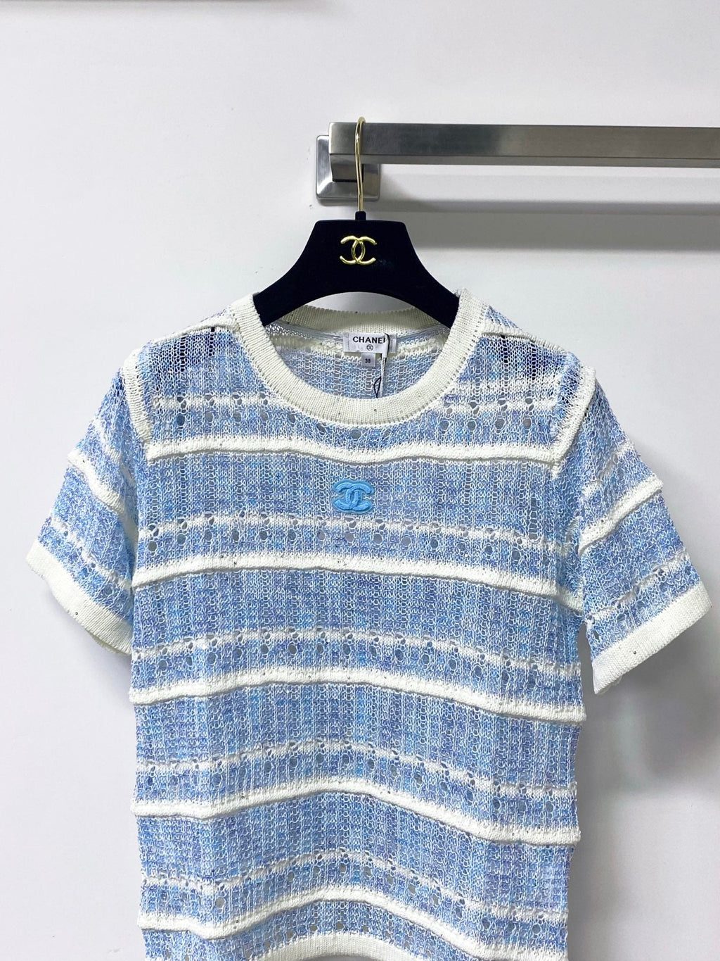 CHANEL 26S SHORT-SLEEVE KNIT TOP STYLE 1143