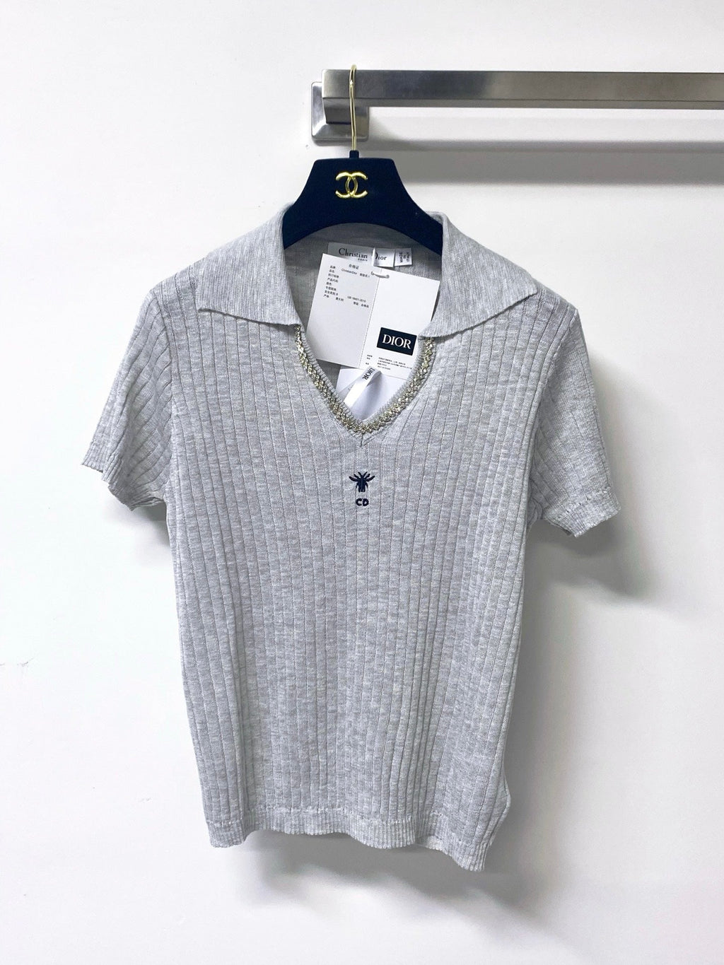 DIOR 26S SHORT-SLEEVED KNIT POLO SHIRT 1239