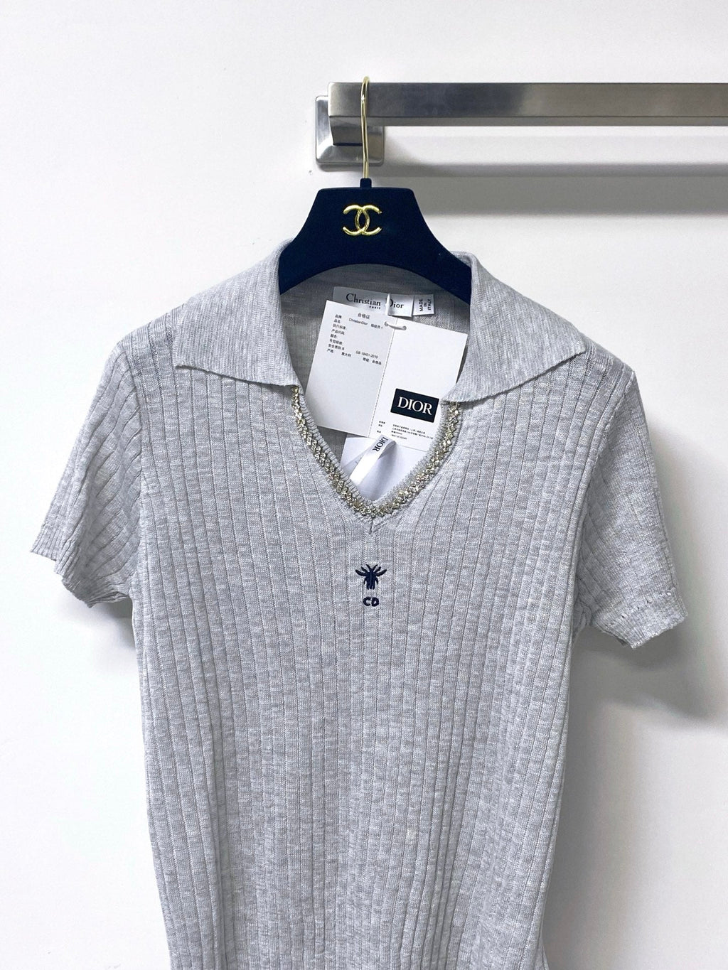 DIOR 26S SHORT-SLEEVED KNIT POLO SHIRT 1239