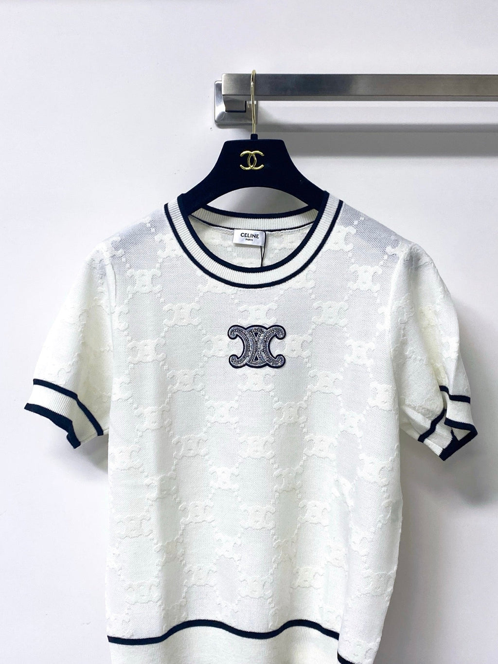 CELINE 26S SHORT SLEEVE KNIT TOP 306