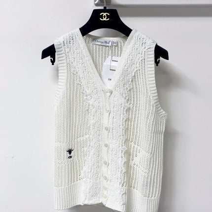 DIOR 26S V-NECK SLEEVELESS KNIT TOP 1243