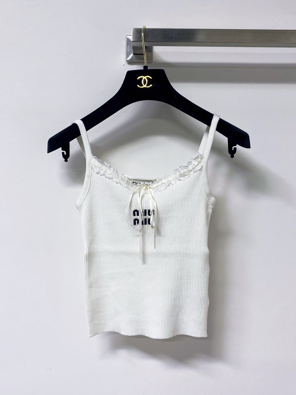 MIUMIU 26S CAMI TOP & OPEN KNIT CROPPED CARDIGAN SET 1172