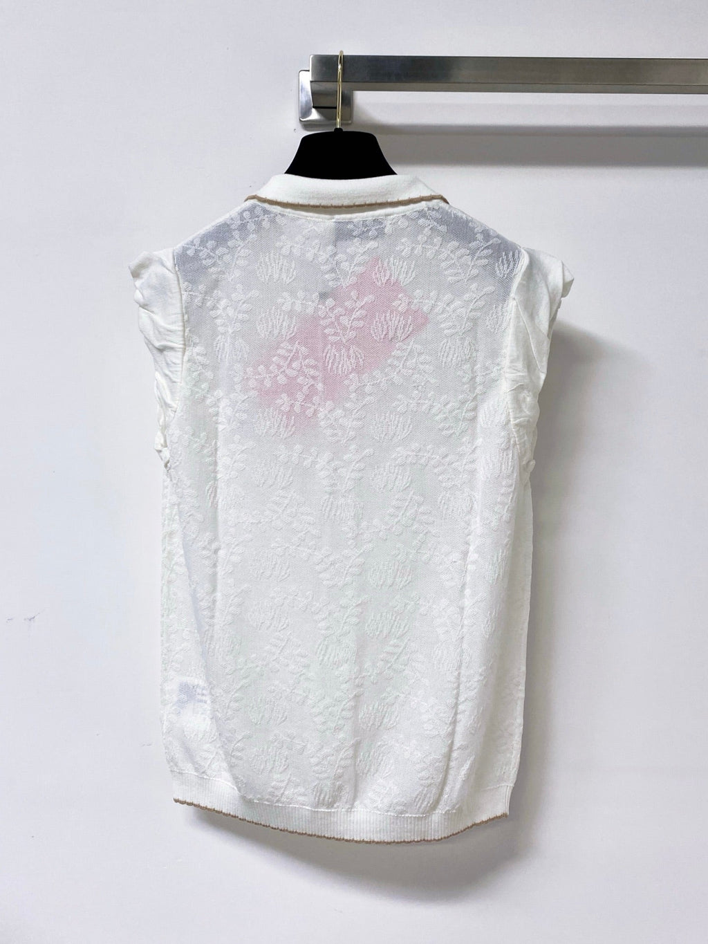 MIUMIU 26S SLEEVELESS KNIT POLO TOP 1149