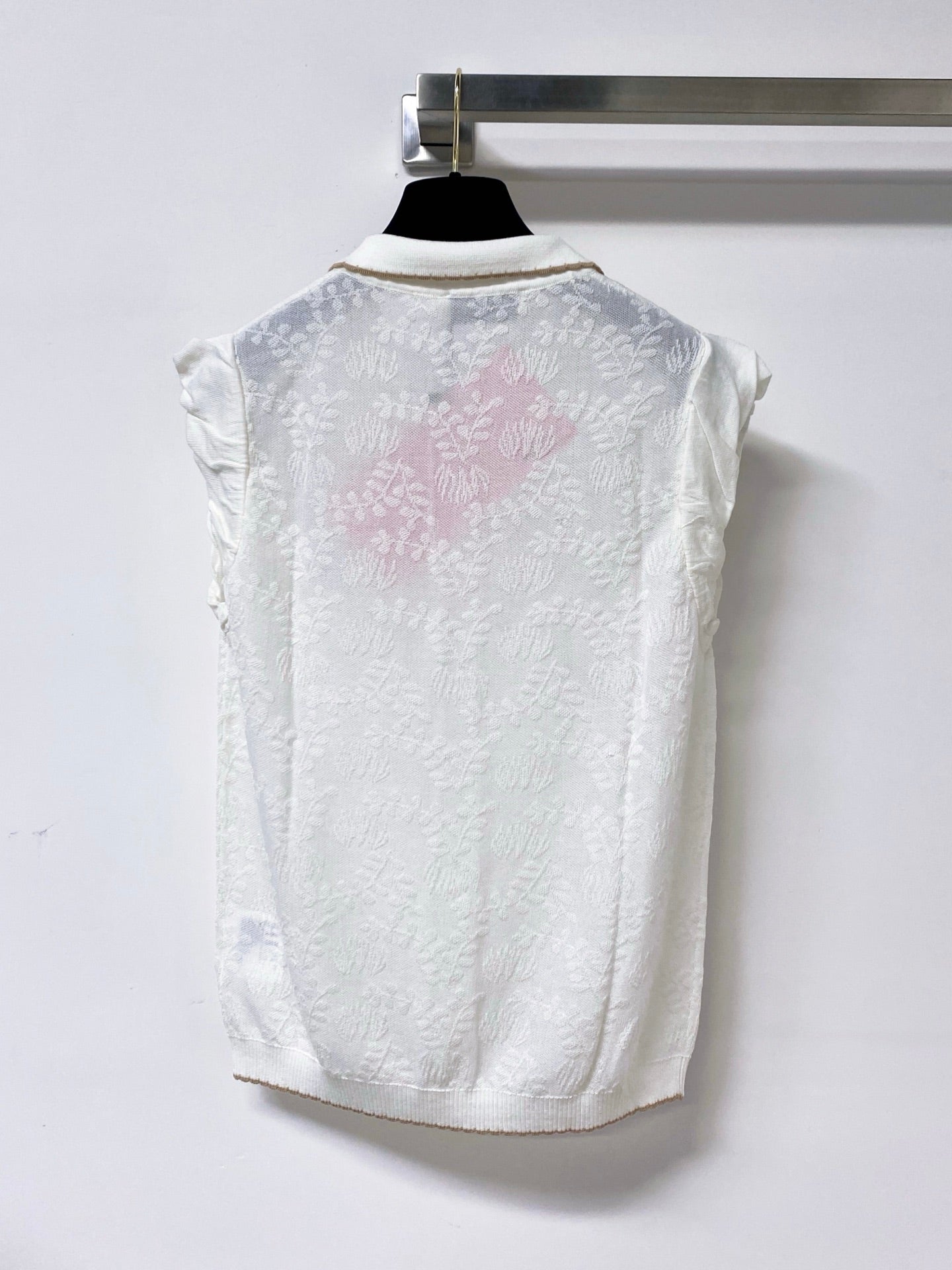 MIUMIU 26S SLEEVELESS KNIT POLO TOP 1149