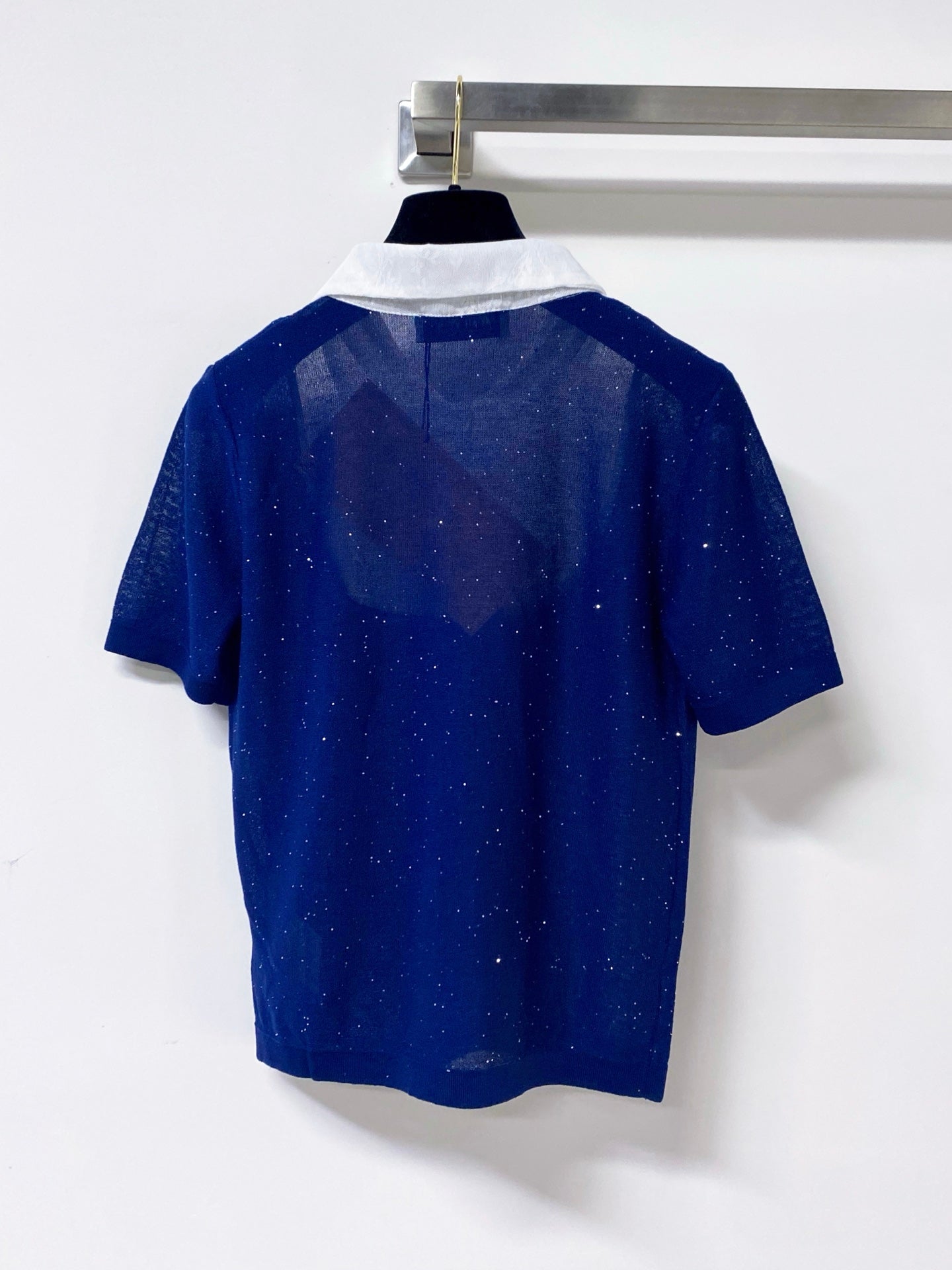 MIUMIU 26S RUFFLED COLLAR POLO SHIRT 1154