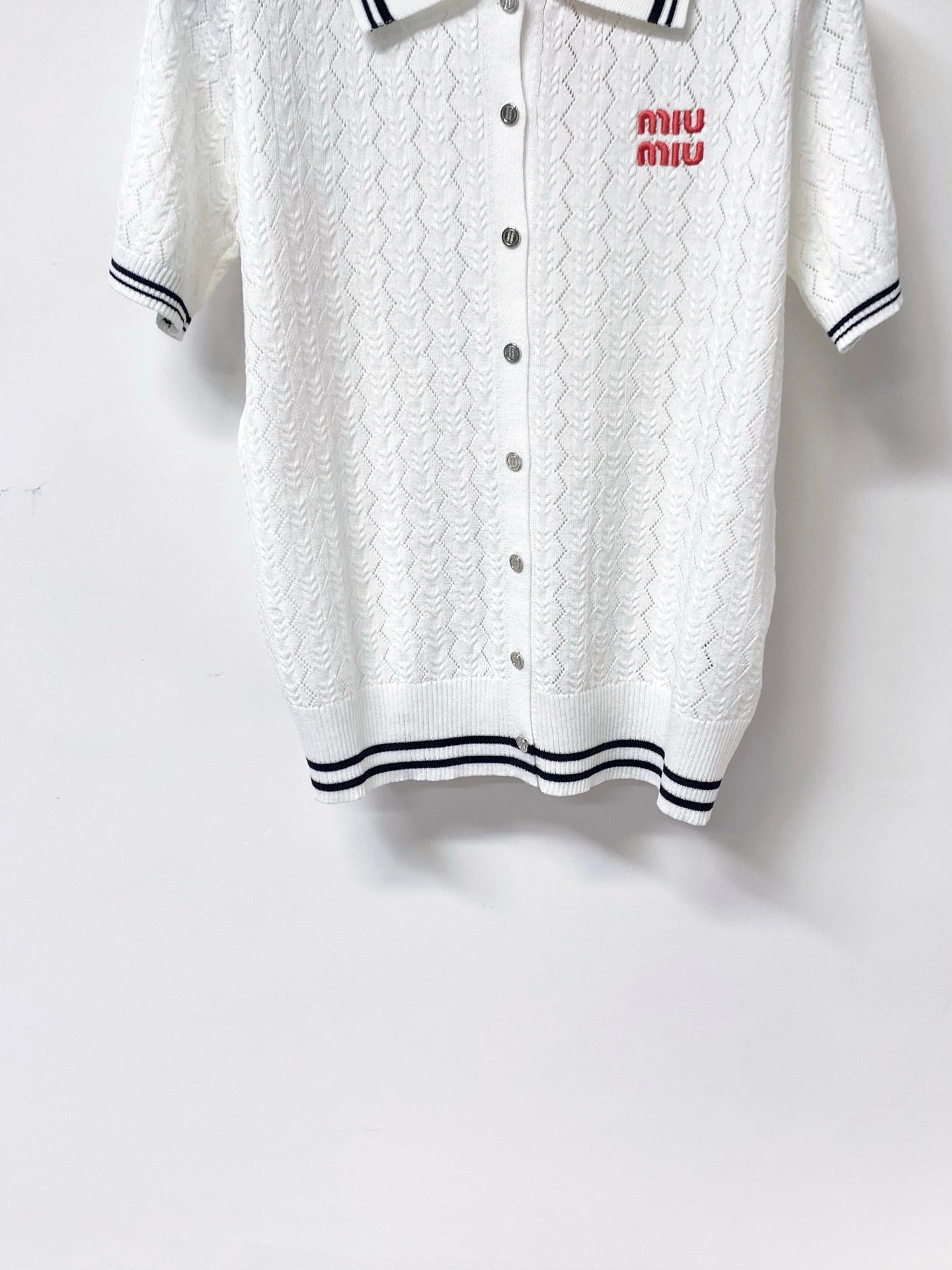 MIUMIU 26S KNIT POLO TOP 1247