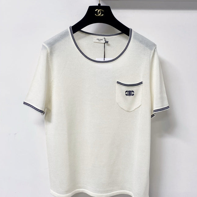 CELINE 26S SHORT-SLEEVE KNIT T-SHIRT 460