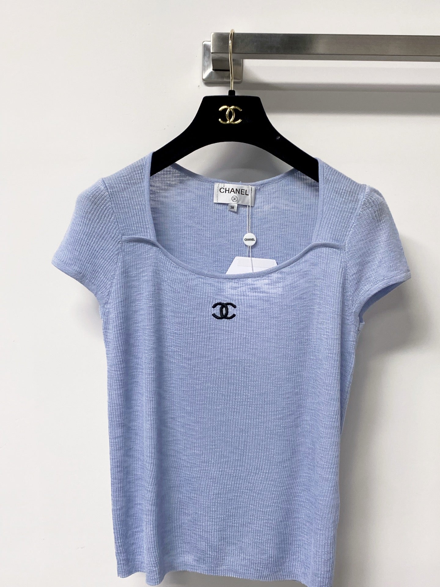 CHANEL 26S KNIT SHORT SLEEVE TOP STYLE 1257
