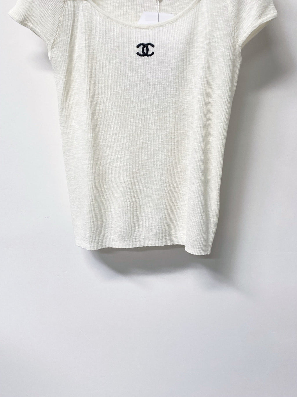 CHANEL 26S KNIT SHORT SLEEVE TOP STYLE 1256