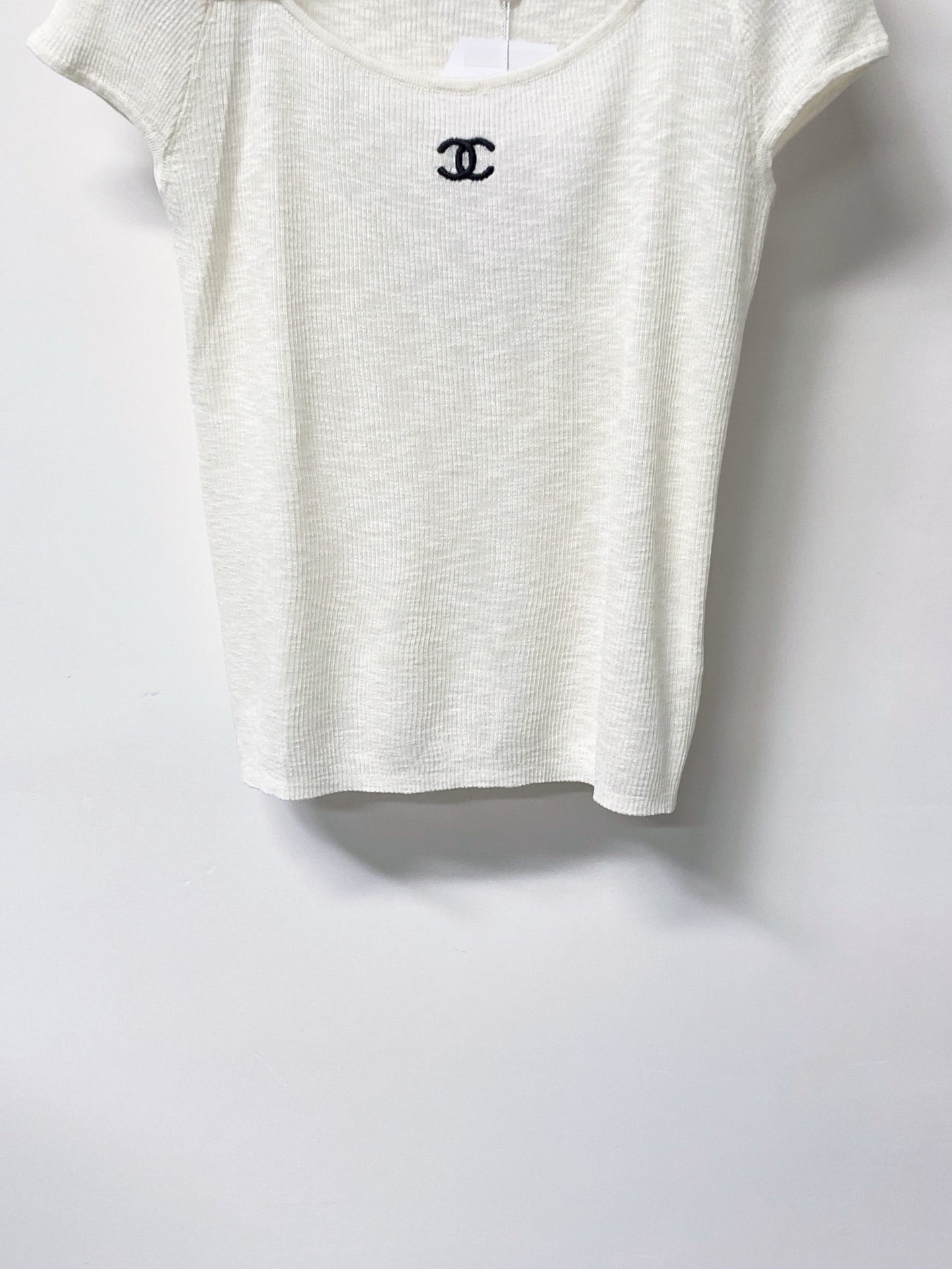 CHANEL 26S KNIT SHORT SLEEVE TOP STYLE 1256