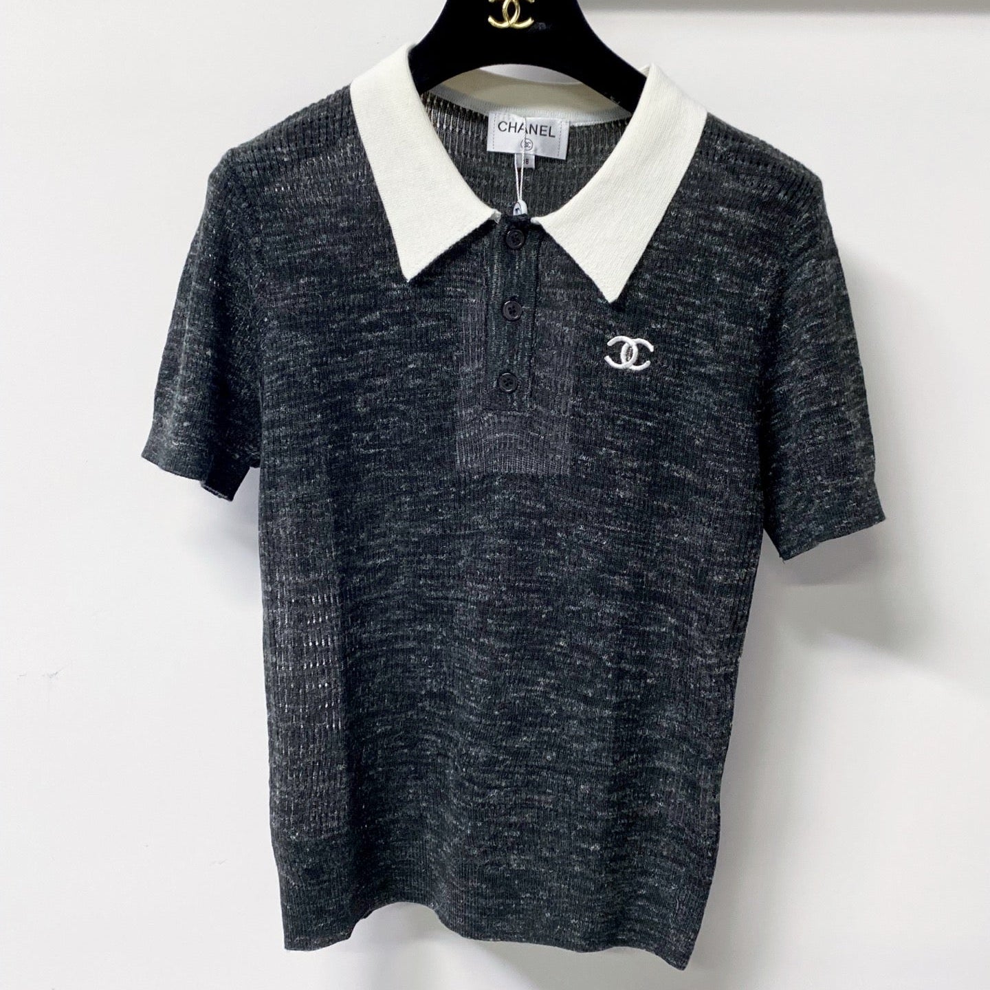 CHANEL 26S KNIT POLO TOP STYLE 1259