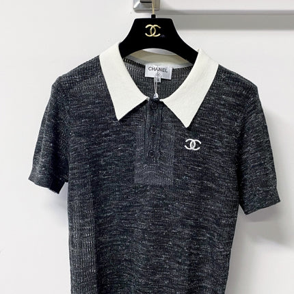 CHANEL 26S KNIT POLO TOP STYLE 1259