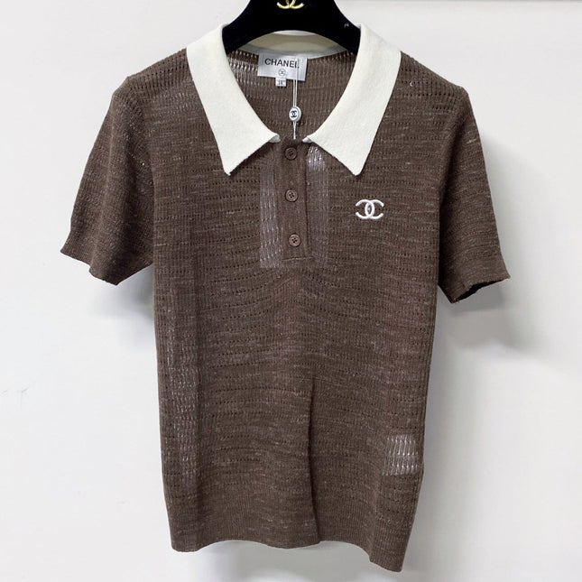 CHANEL 26S KNIT POLO TOP STYLE 1258