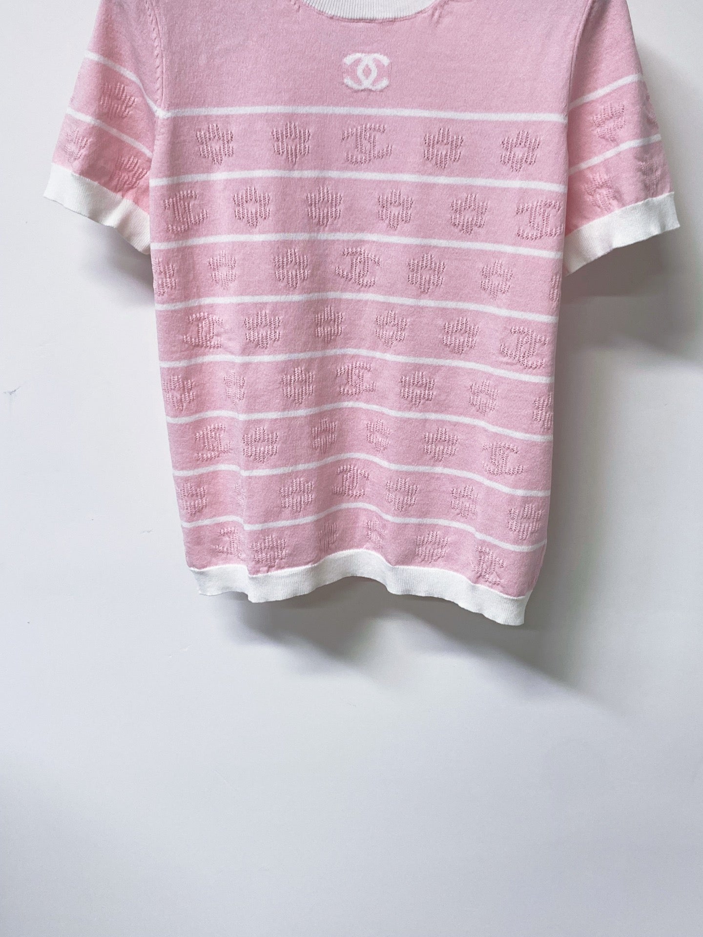 CHANEL 26S SHORT SLEEVE KNIT T-SHIRT STYLE 1266