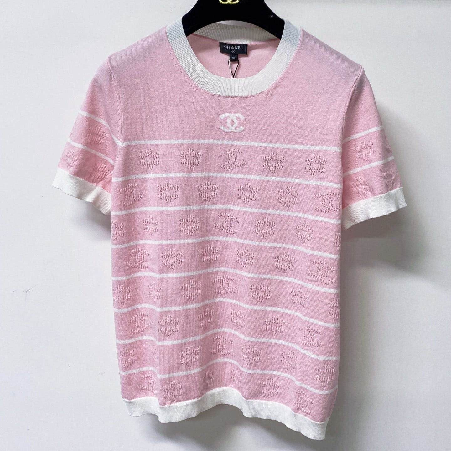 CHANEL 26S SHORT SLEEVE KNIT T-SHIRT STYLE 1266
