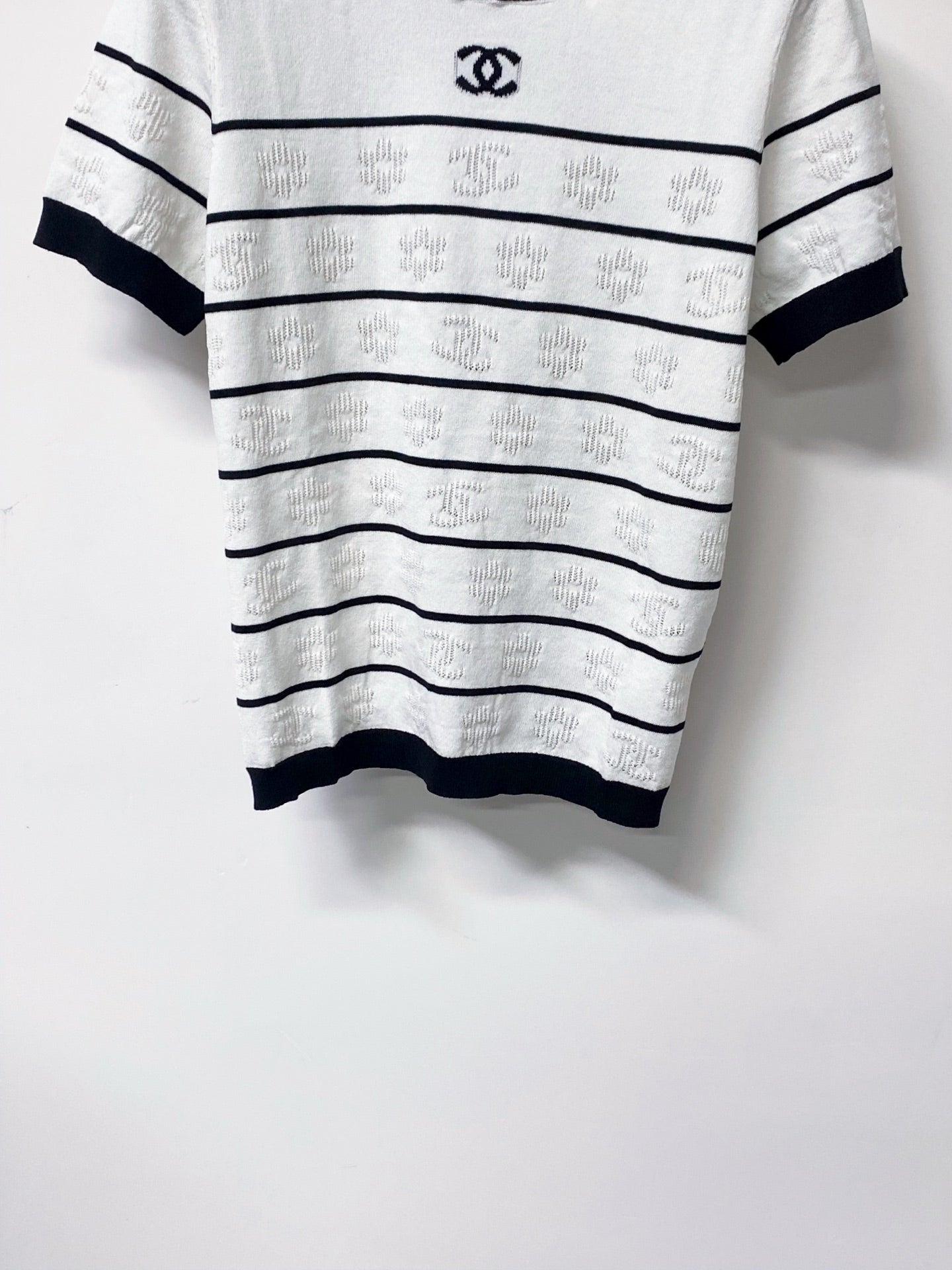 CHANEL 26S SHORT SLEEVE KNIT T-SHIRT STYLE 1265