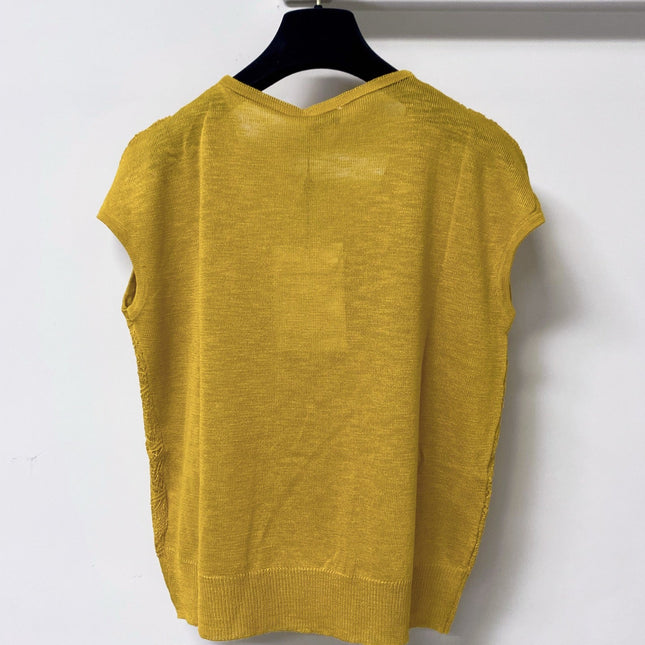 CHANEL 26S KNIT V-NECK TOP STYLE 1272